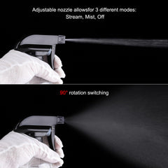 Close-up of Teyssor adjustable nozzle for precise mist or stream settings