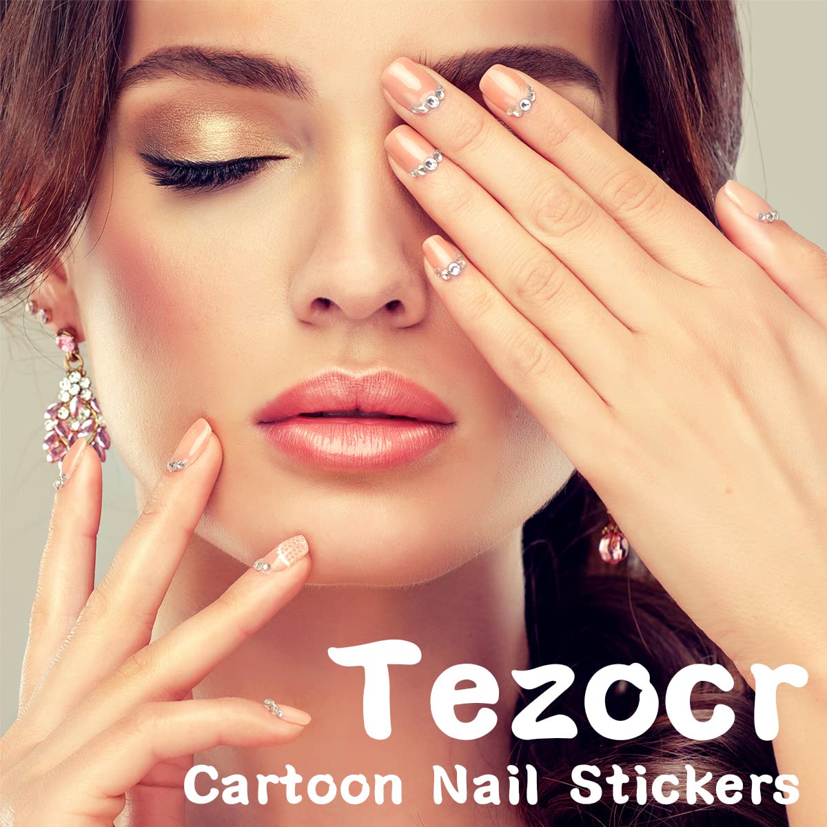 Tezocr pegatinas uñas arte con colores vibrantes para uñas.