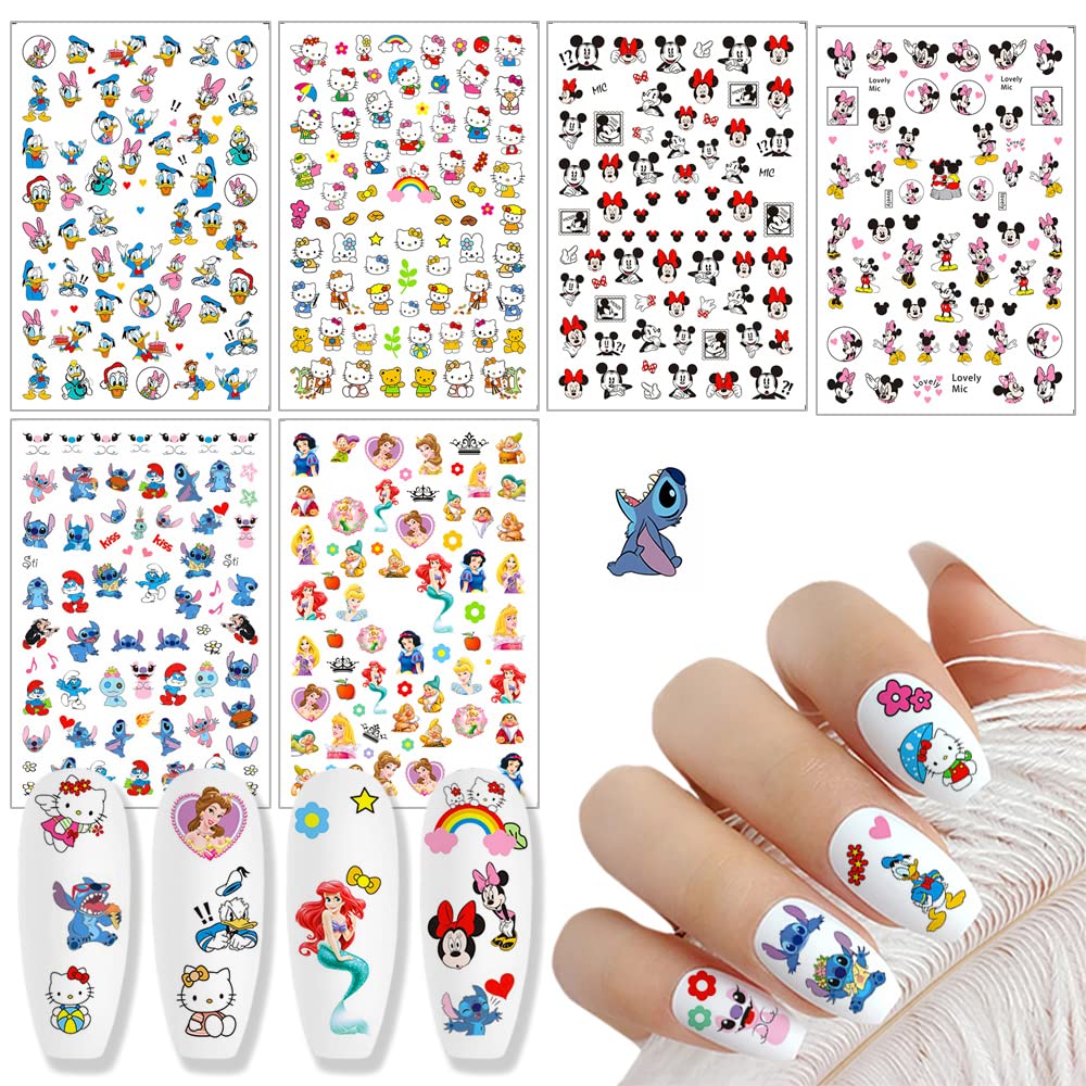 Tezocr pegatinas uñas ratón dulce para decoración rápida.