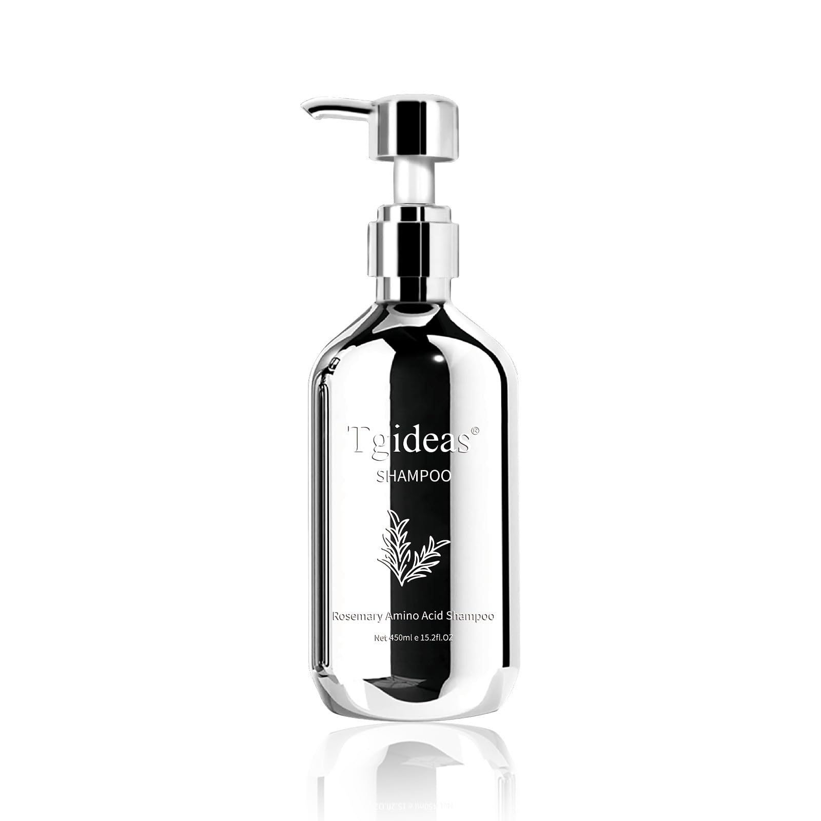 Tgideas Biotin Rosemary Shampoo bottle on shelf for natural scalp care