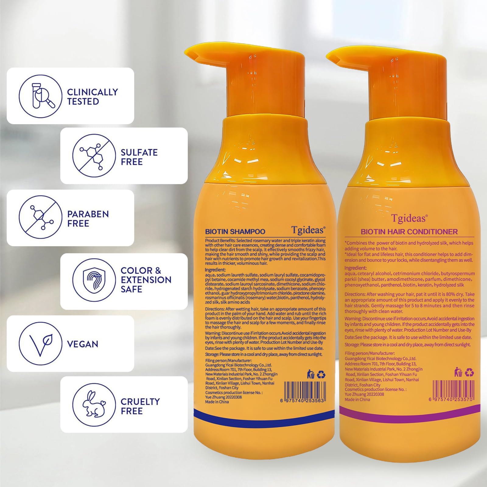 Tgideas Hair-care routine on the bathroom counter inspires daily self-care.