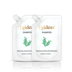 Champú Tgideas romero y aminoácidos: botella visible, cuidado suave y fortalecimiento del cabello.