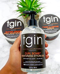 tgin Curl Bomb Gel-aceite-oliva-ortiga mejora hidratación y suavidad de los rizos
