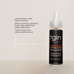 tgin Honey Whip mousse aporta brillo suave y frizz controlado
