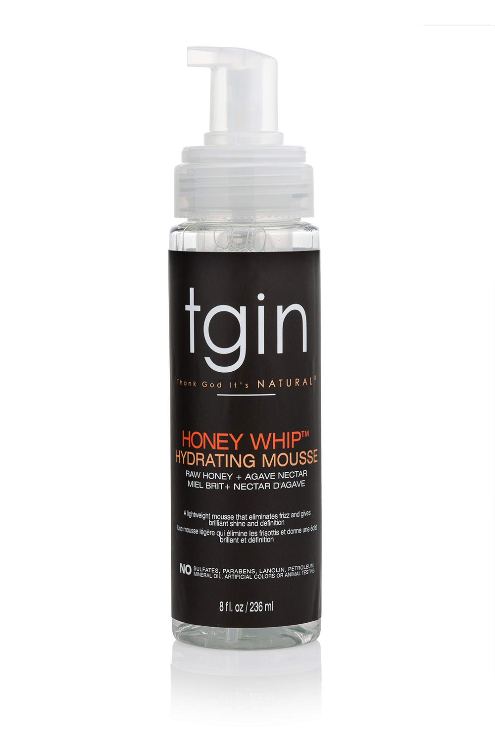 tgin Honey Whip mousse hidrata rizos para cabello natural