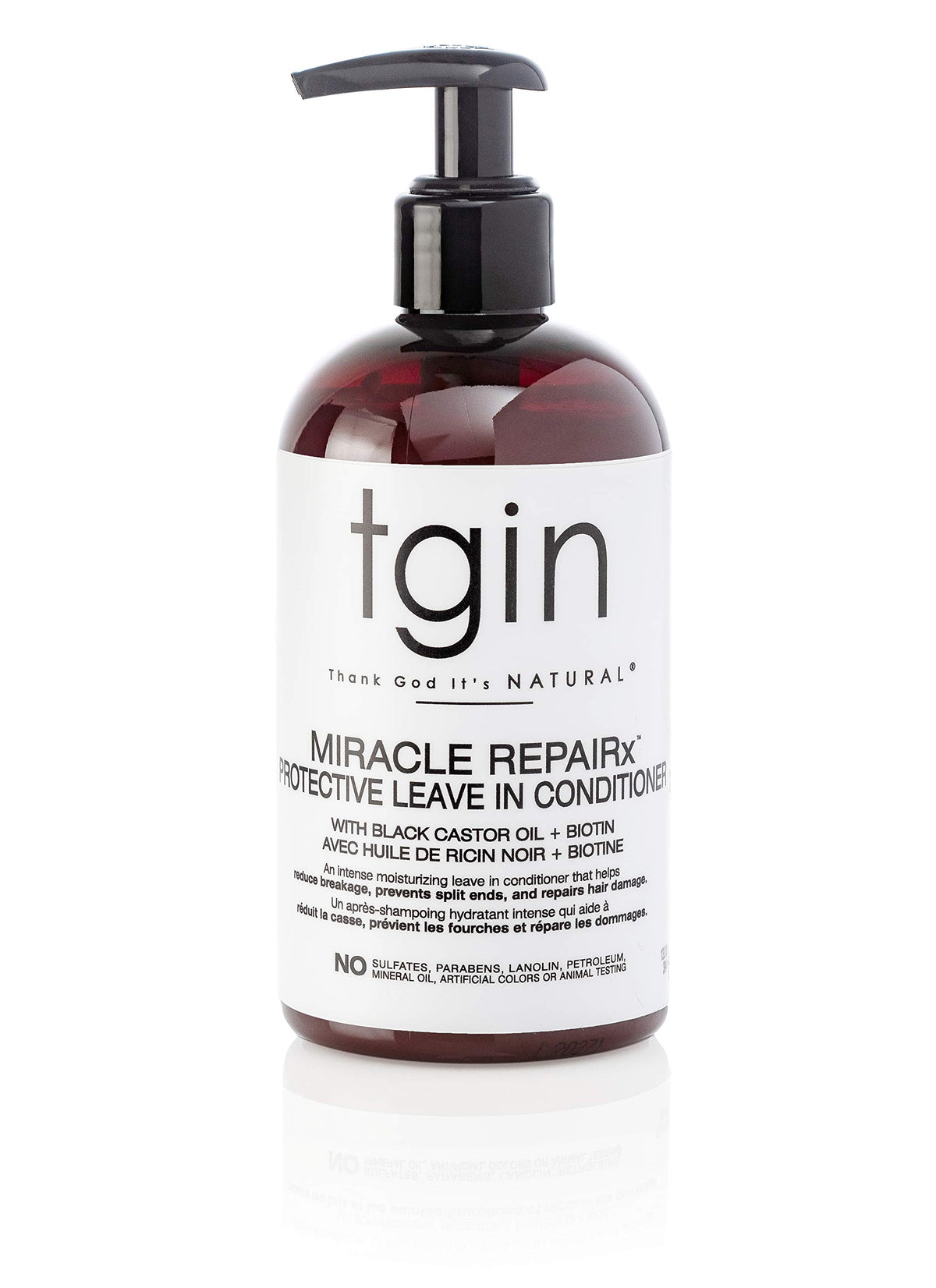 tgin Miracle RepaiRx botella con aplicador para definición de rizos