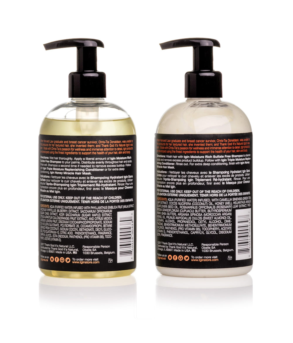 tgin Moisturizing Shampoo close-up of creamy lather for dry hair