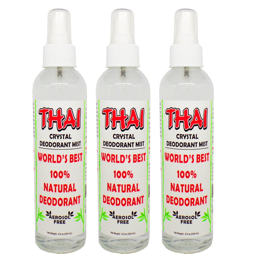 Thai Deodorant Stone Crystal Mist: desodorante natural en atomizador 8 oz para uso diario