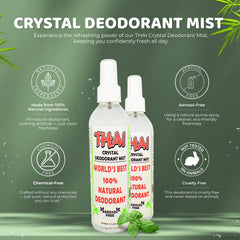 Envase con pump de Thai Deodorant Stone para aplicación suave y sin manchas