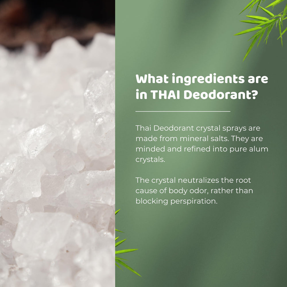 Pack de 3 Thai Deodorant Stone Crystal Mist para toda la familia