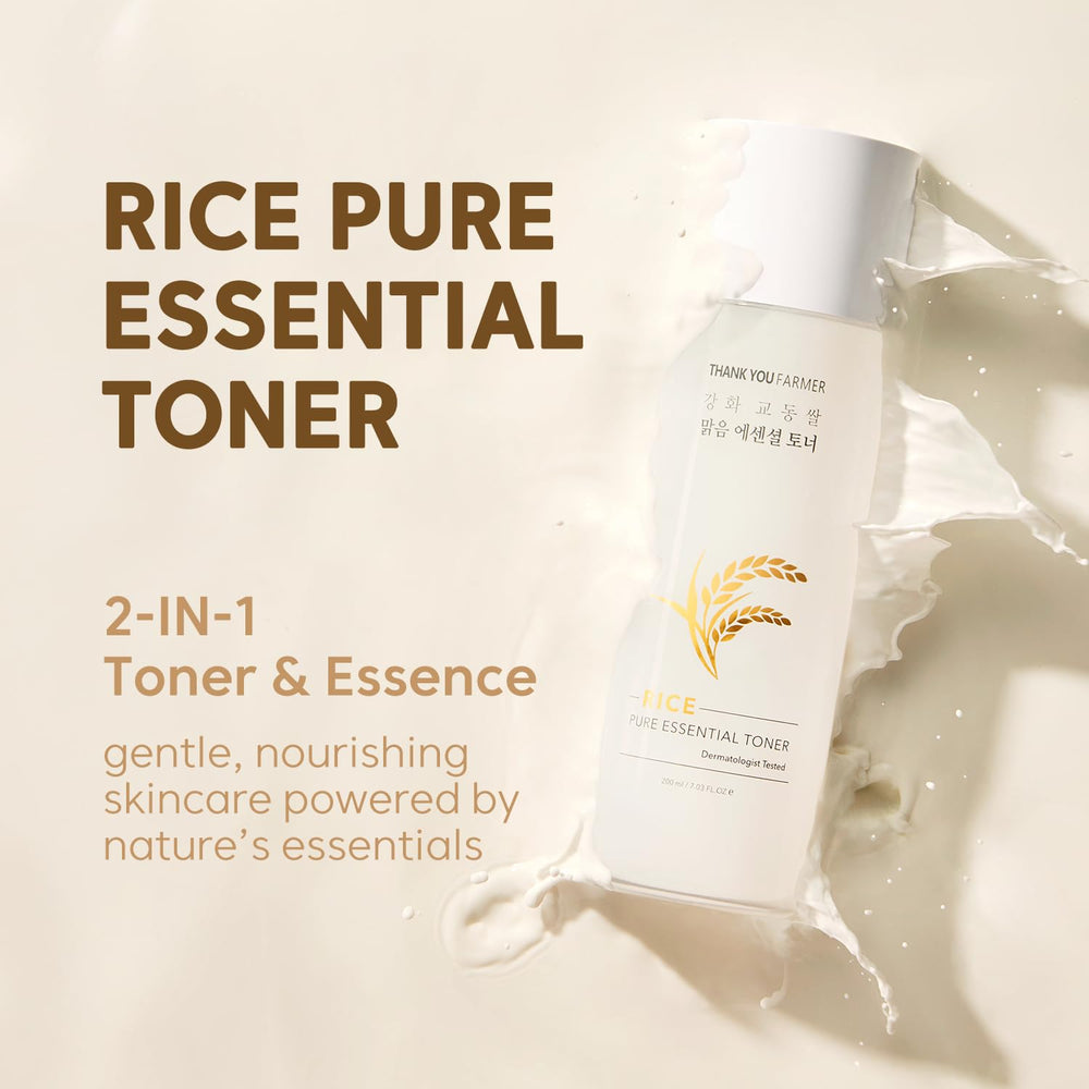 Etiqueta simple del tónico coreano con ingredientes naturales.