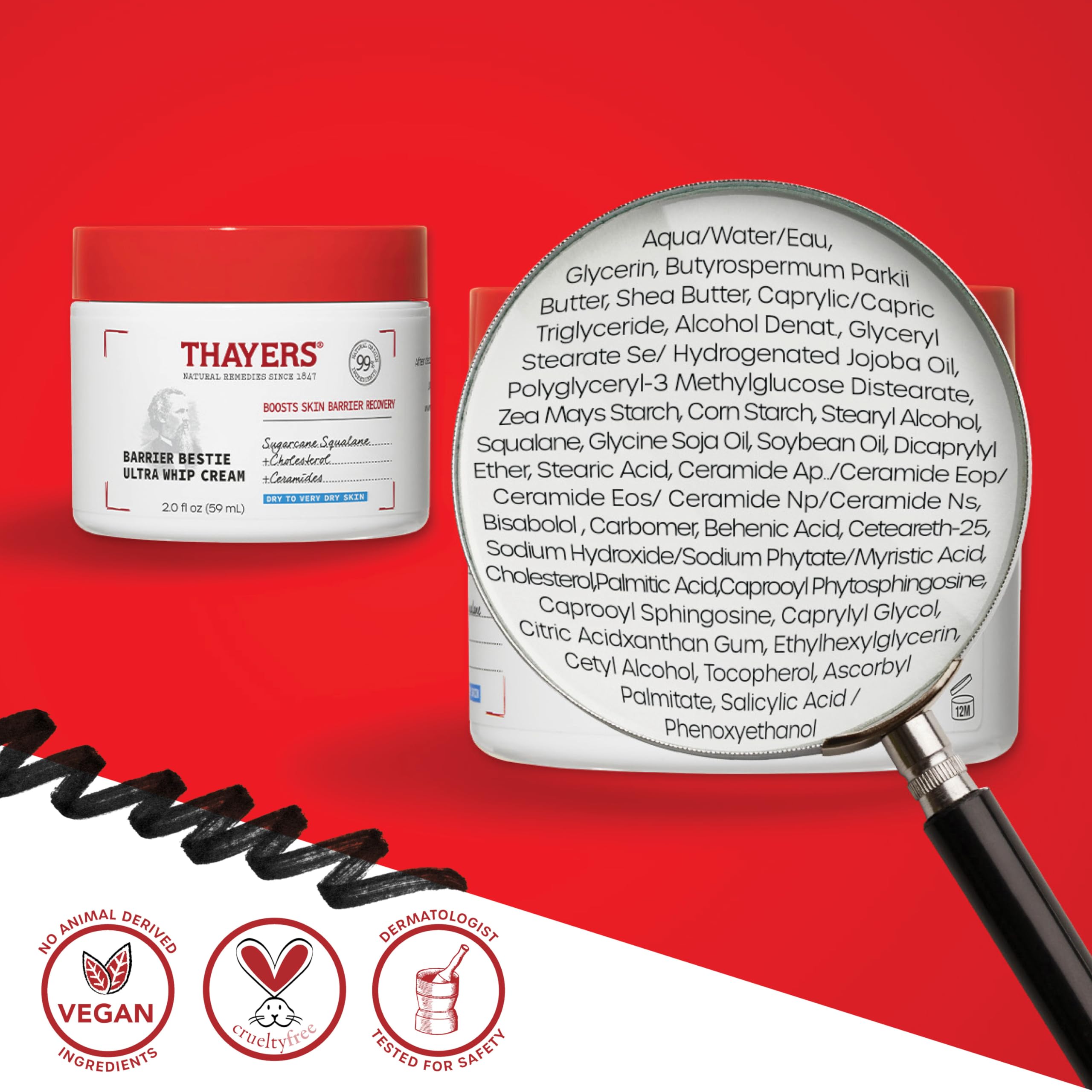 THAYERS Barrier Bestie probada dermatológicamente para uso diario.