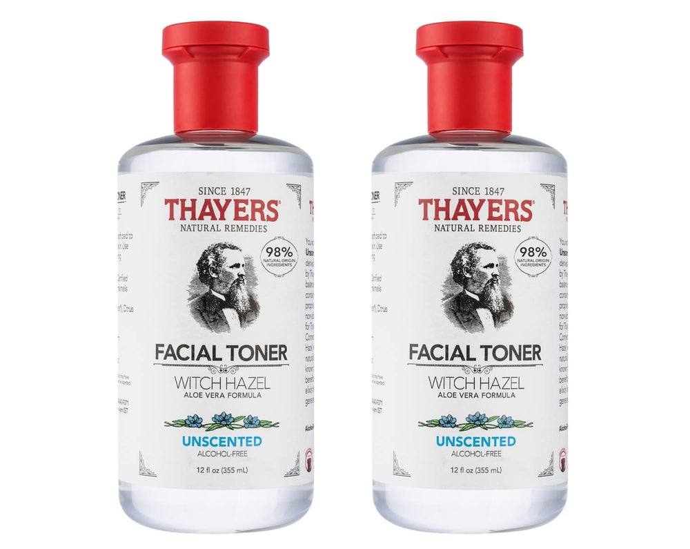 THAYERS unscented toner bottle front for daily hydration and gentle cleansing.