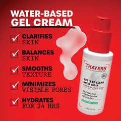 THAYERS crema-agua-clarificante-poros: poros visibles se ven reducidos con uso diario.