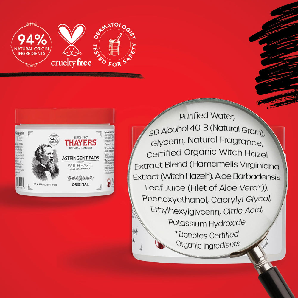 THAYERS envase libre de crueldad y reciclable para un consumo responsable.