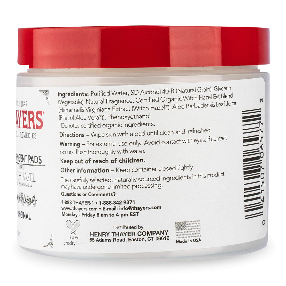 THAYERS cultivo organico hamamelis aloe vera para rendimiento natural.