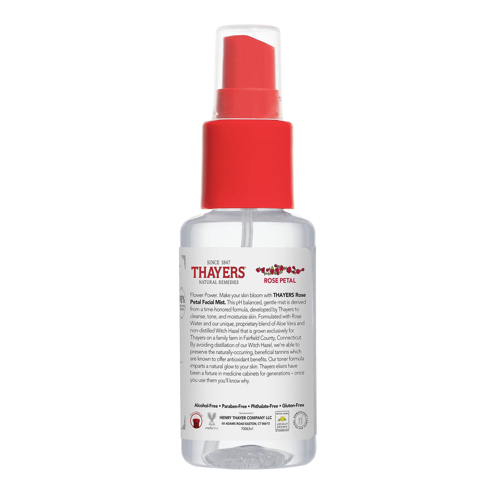 Thayers Packaging with Dermatologist-tested Cruelty-Free badge.