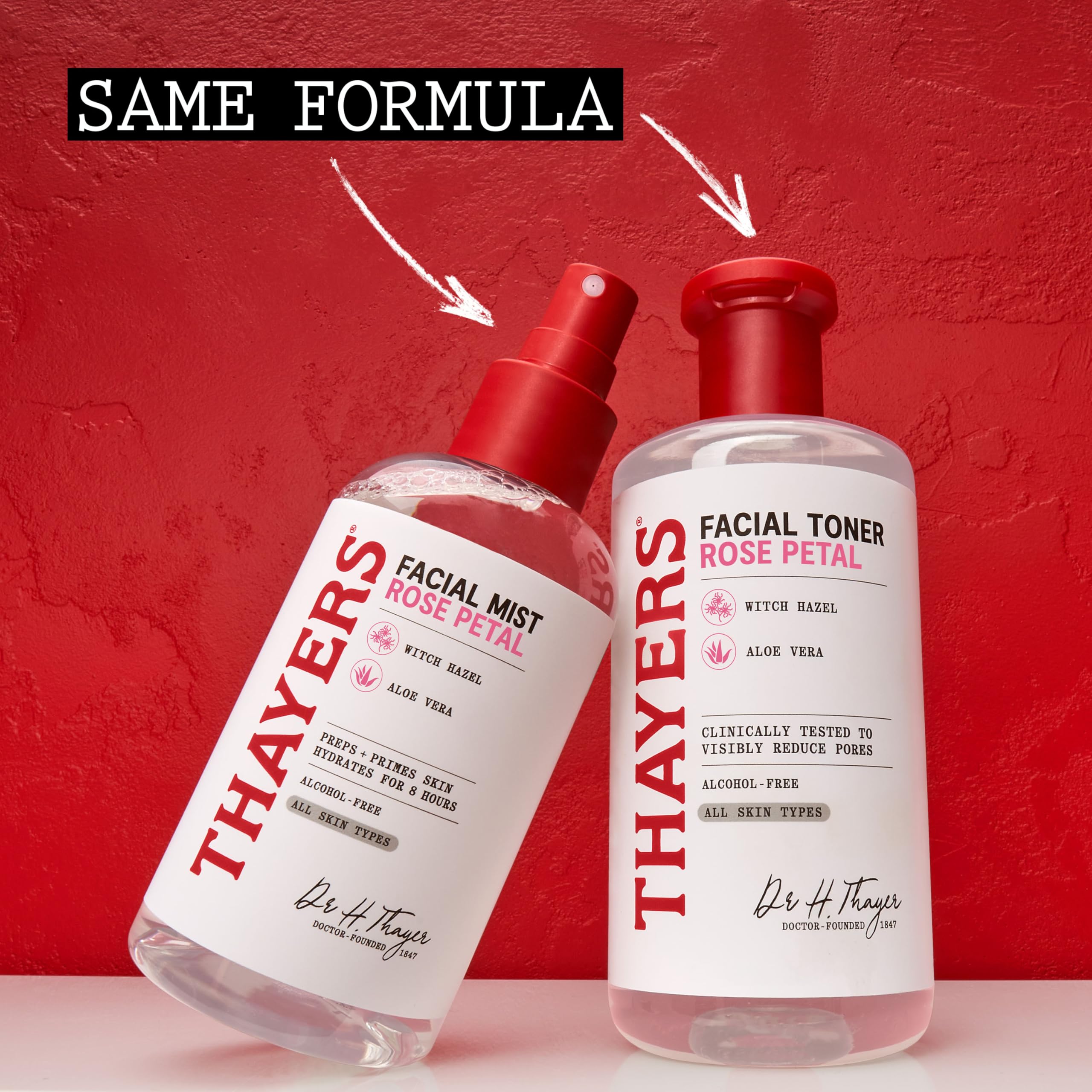 THAYERS frasco de 8 onzas para uso diario práctico.