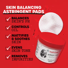 THAYERS ingredientes naturales hamamelis aloe vera para cuidado suave diario.