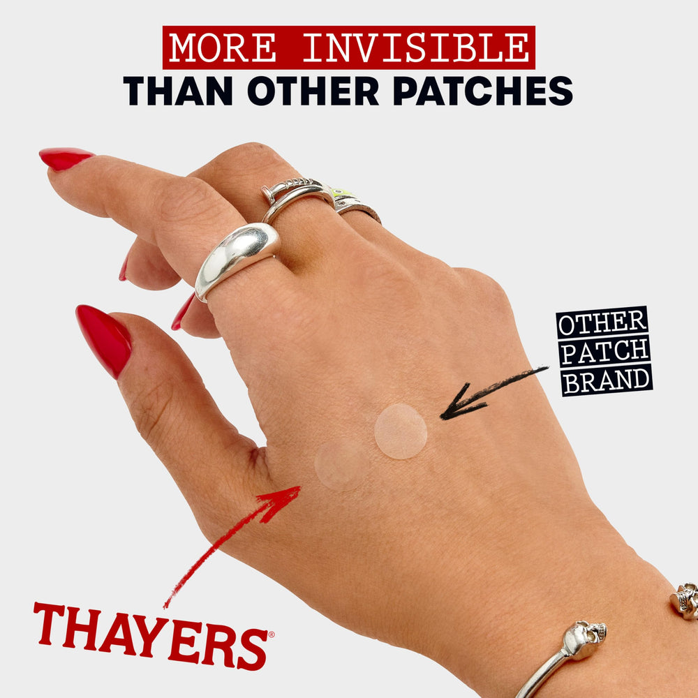 Close-up of THAYERS pack detailing the 22-count set.