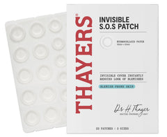 Thayers Invisible S.O.S patch ultra-thin close-up blending invisibly on skin, subtle look.