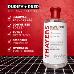 THAYERS tónico reduce poros para un aspecto más uniforme.