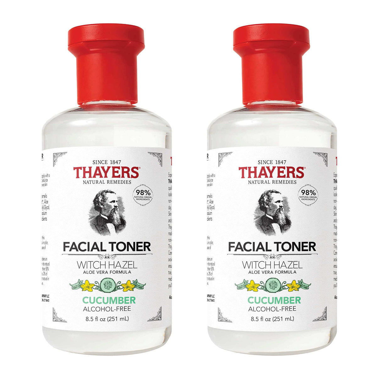 Tonico Thayers pepino sin alcohol, ideal para equilibrar la piel.