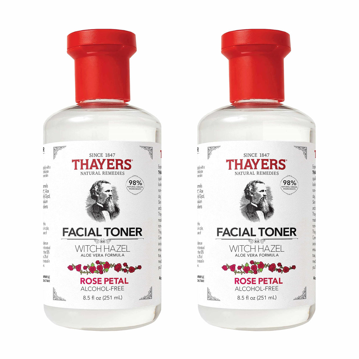 THAYERS tonico rosas y aloe en botella; hidrata y equilibra la piel