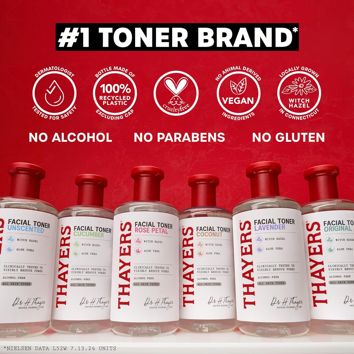 THAYERS Tónico de textura cremosa para confort inmediato.