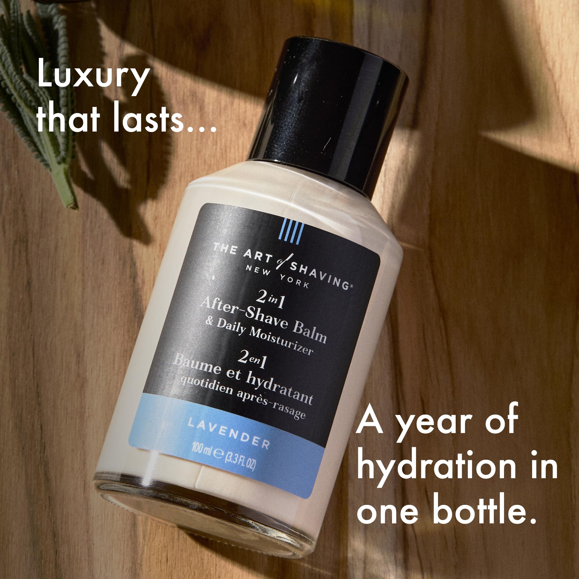 The Art of Shaving balm being applied with a smooth, even texture