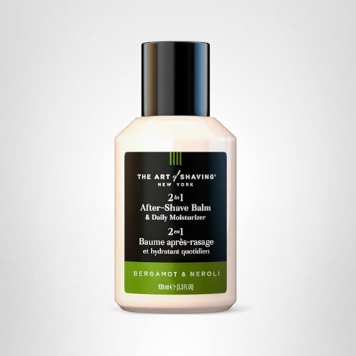 Product in use on clean skin after shaving routine.