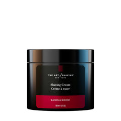 The Art of Shaving Sandalwood Shaving Cream 5oz tub ready for a premium shave.
