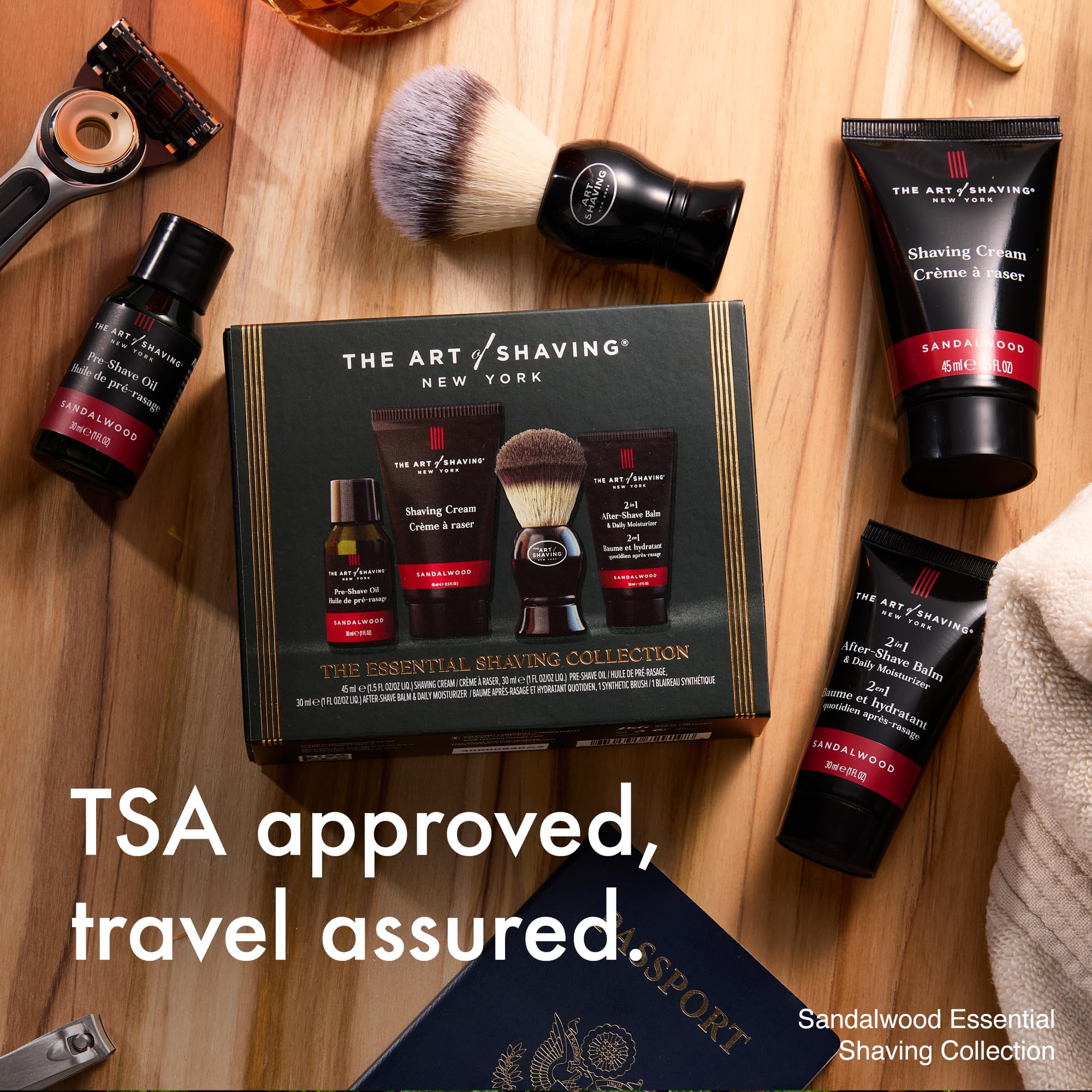 The Art of Shaving Sandalwood shaving brush with premium grip