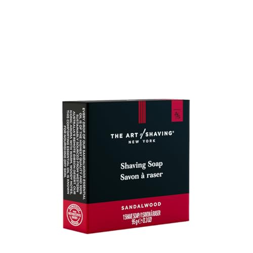 The Art of Shaving shave soap with brush and warm water for beard-softening prep