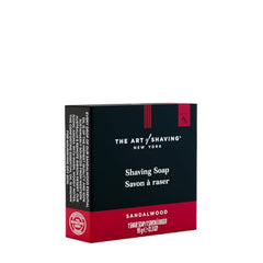 The Art of Shaving shave soap with brush and warm water for beard-softening prep