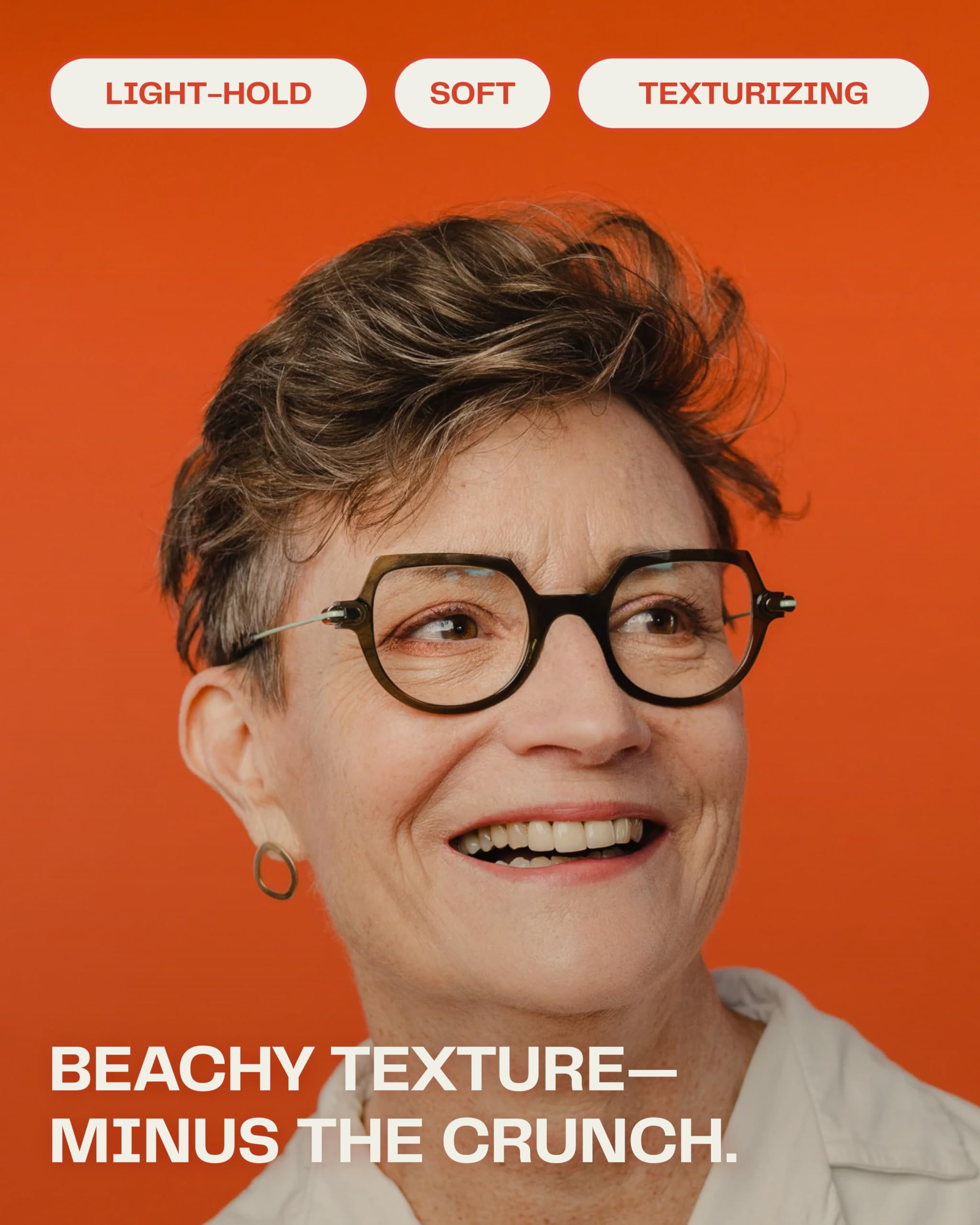 Foamy yet light hold when applying Barb Sea Salt Spray