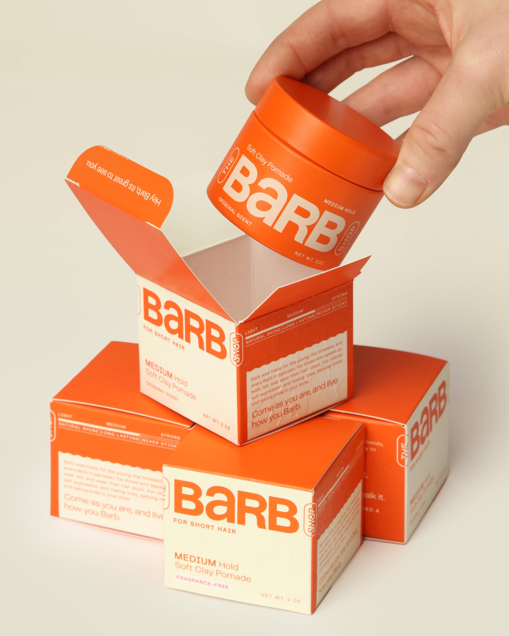 The Barb Shop Barb Soft Clay Pomade rinse clean finish.