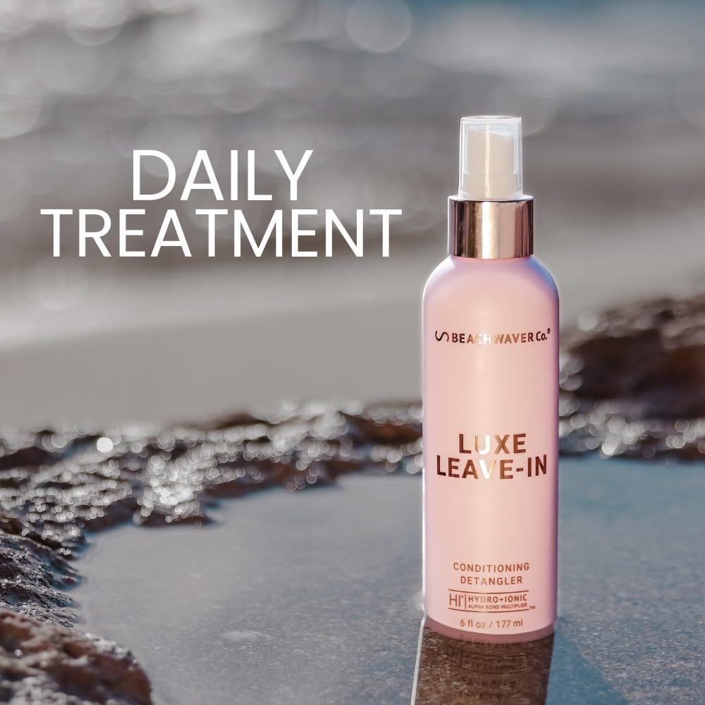The Beachwaver Co Luxe Leave-In Detangler vegan formula supports clean beauty