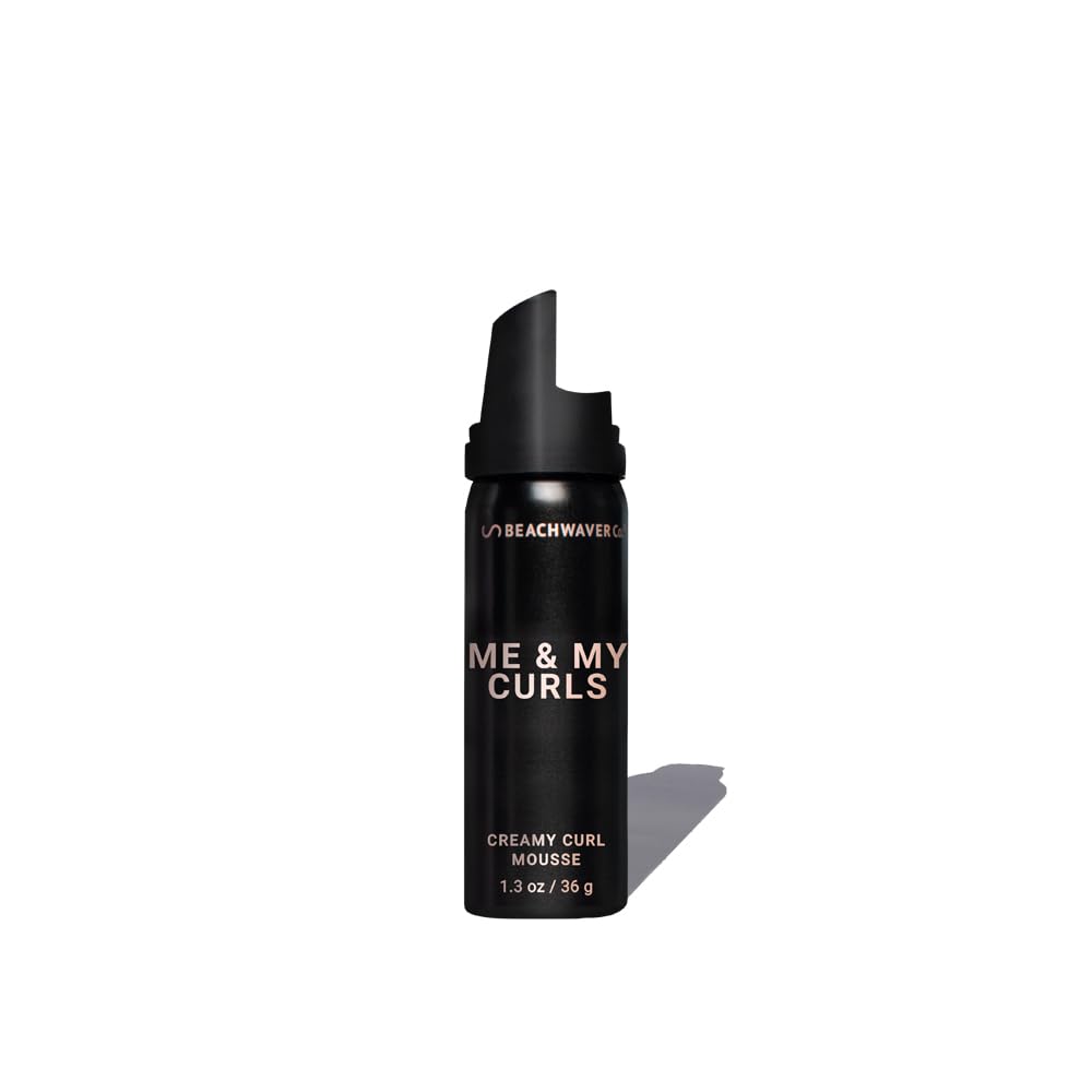 The Beachwaver Co. Me & My Curls mousse cremosa vegana, pote de viaje para rizos