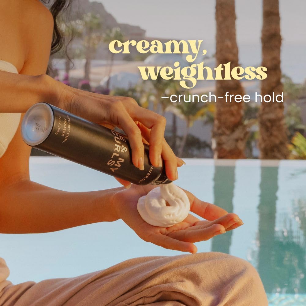 The Beachwaver Co. Me & My Curls mousse cremosa vegana, rizos suaves