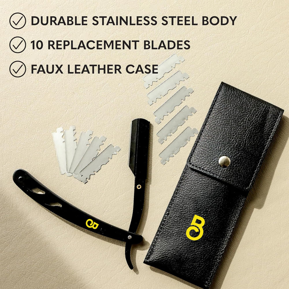 The Beard Club ten replaceable blades ensure consistent sharpness for multiple shaves.