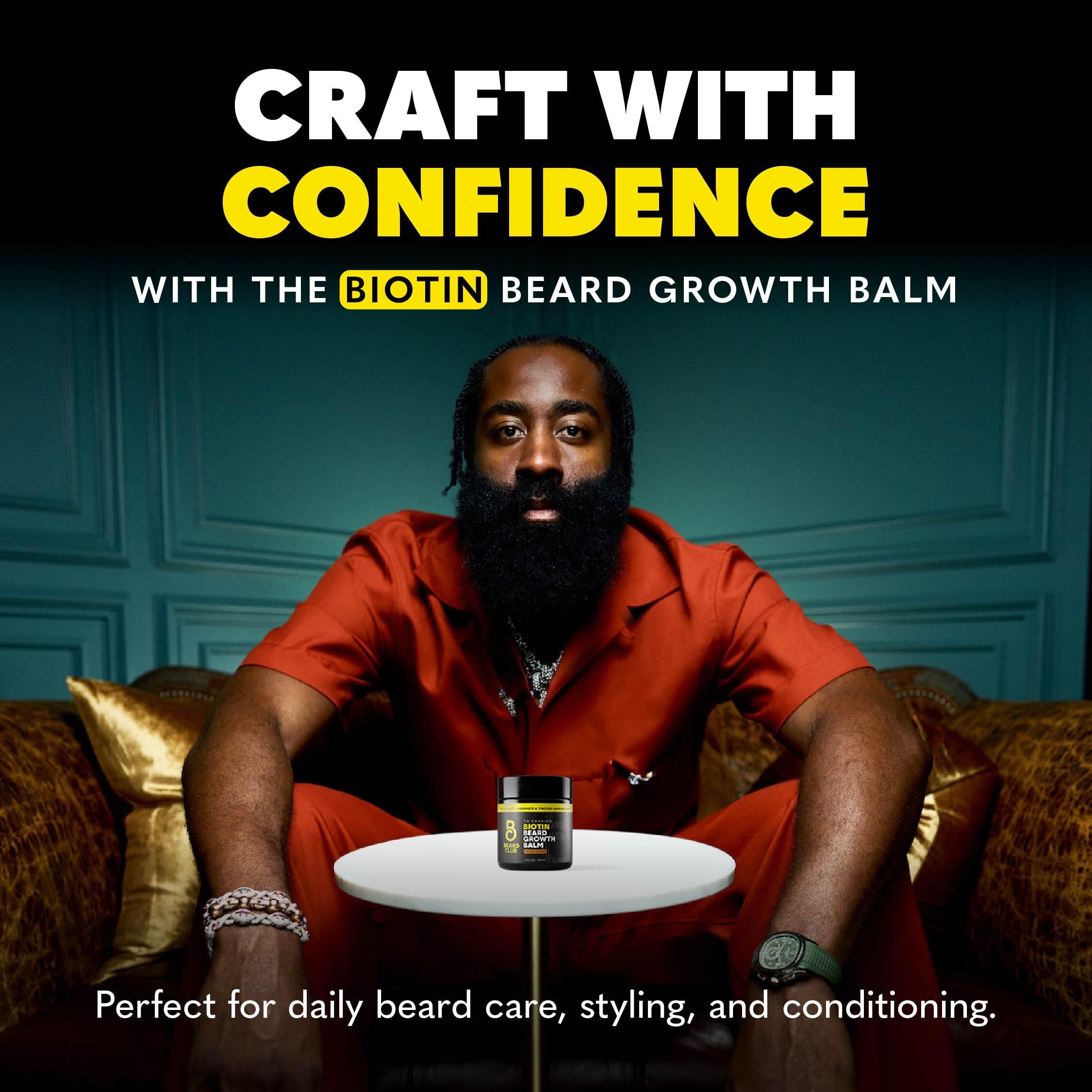Application on beard demonstrates even distribution and conditioning benefits.