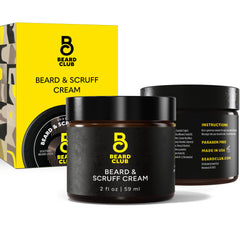 The Beard Club Biotin Beard Cream tube promotes deep hydration for facial hair.
