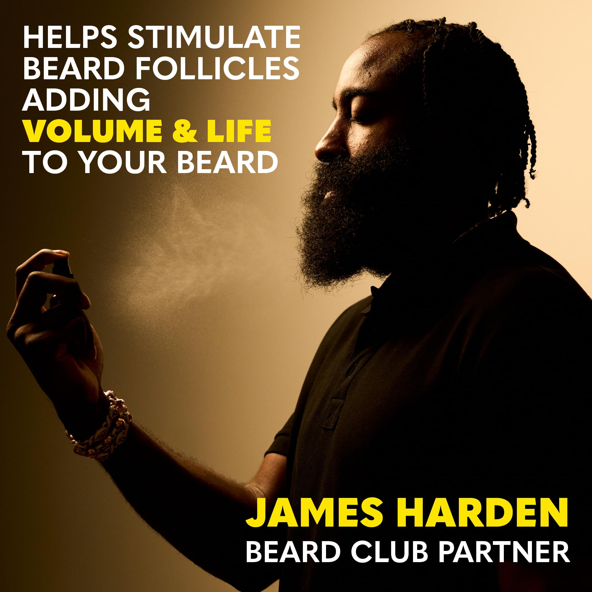 The Beard Club Biotin oil being applied during daily grooming routine.