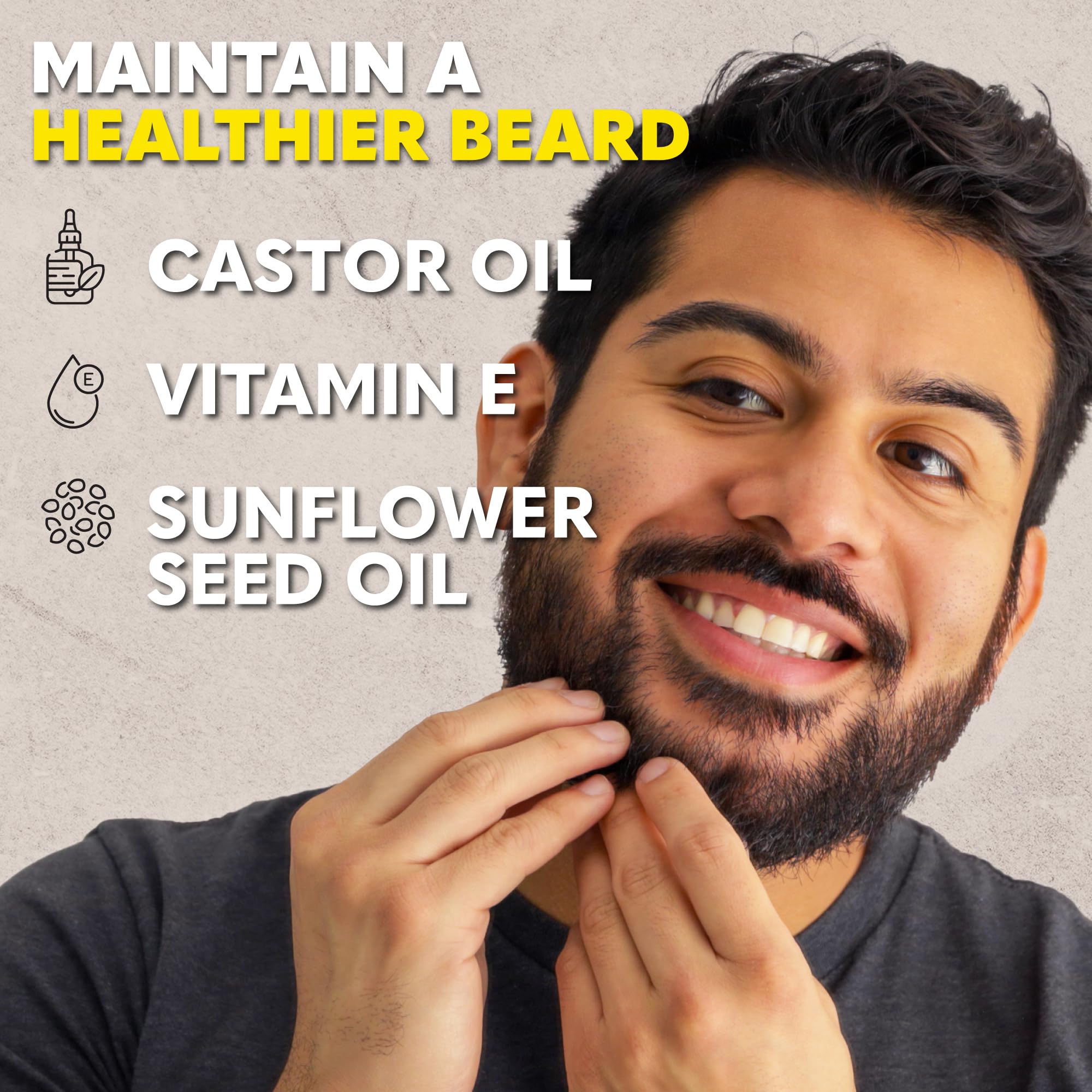 The Beard Club beard oil pour close-up showing easy distribution.