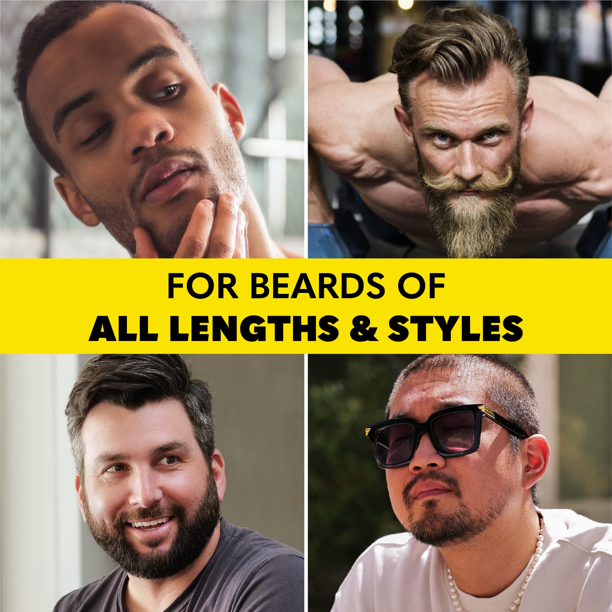The Beard Club Citrus wash bottle highlights USA-made quality.
