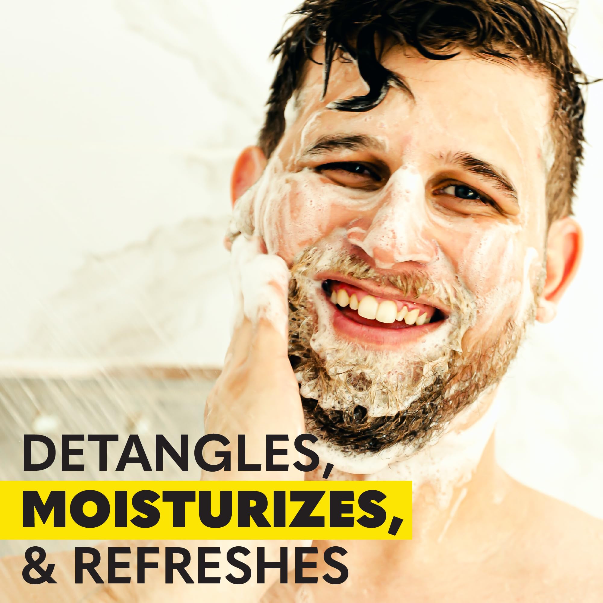 Foam-lather shown for daily grooming sessions.