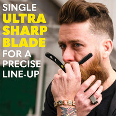 The Beard Club Derby blade single-edge offers classic barber precision at home.