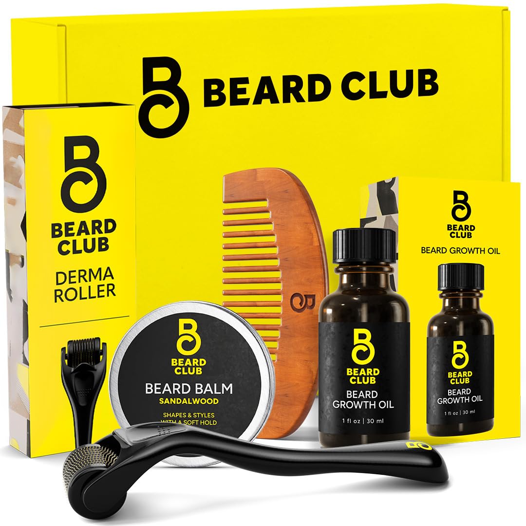 The Beard Club derma roller closeup for facial skin refreshment.