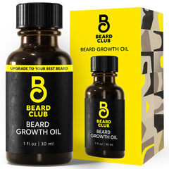 The Beard Club Growth Oil bottle for beard nourishment and easy application.